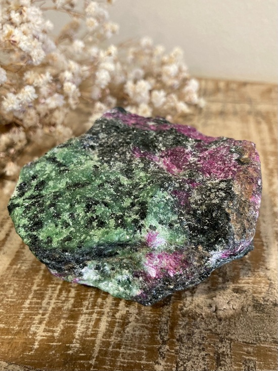 Other - Multicolored Green Purple and Black Stone Rock Chunk Ruby in Zoisite (Anyolite)